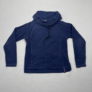 Lauren Ralph Lauren Active Pullover Women M Navy Funnel Neck Fleece Casual Layer